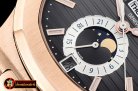 Patek Philippe Nautilus GMT MoonPhase RG/RG Grey Asia 23J Calend