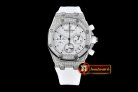 AP0368B - Royal Oak Ladies Chrono SS/RU Wht Diam Diam Bez VK64