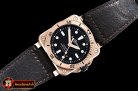Bell & Ross BR03-92 42mm Diver RG/LE Black/Stk 1:1 Miyota 9015