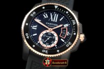 CAR0329A - Calibre de Cartier Diver PVD/RG/RU Black A-2813