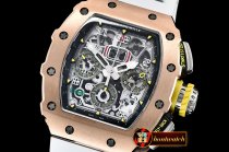 Richard Mille RM011-03 Felipe Massa LE RG/TI/VRU Wht Skele A7750 Mod