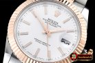 Rolex Datejust DJ2 41mm Oyt Flt RG/SS White/Stk BP Asia 2813