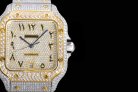 Cartier > SANTOS SERIES Full Dia 40mm A2824 2 TONE