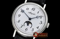 Breguet Classique MoonPhase SS/LE White MY9015 Mod