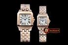 Cartier Santos Demoiselle Mens RG/RG White Swiss Quartz