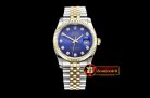 Rolex DateJust Jub Flt YG/SS Dark Blue Diam BP A3135 Mod