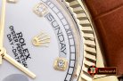 Replica Rolex Daydate 36mm YG/LE White Diamonds A2836