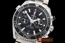 Omega P-Ocean Chrono Blk SS/SS Black/Org JHF A7750 Mod9900