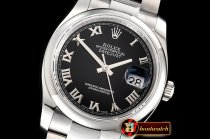 Rolex DateJust 36mm Oyst Dm 904L SS/SS Black/Rmn GMF SA3135
