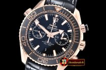 Replica Omega Planet Ocean Chrono RG/RU Black Asia7750 Mod 9301