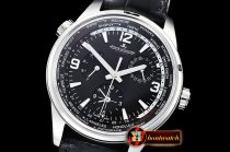 Jaeger Le Coultre Polaris Geographic WT LE SS/LE Black Miyota 9015 Mod