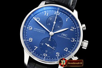 IWC0388 - Portuguese Chrono SS/LE Blue/Blue ZF V2 A79350 Mod