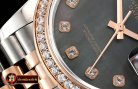 Rolex DateJust 36mm Jub Diam RG/SS Blk MOP/Dm BP A2813