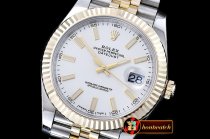 Rolex DateJust 2 Wrap YG/SS Flt Silv Wh Stk Jub Noob A3235