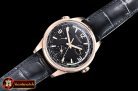 Jaeger Le Coultre Polaris Geographic WT LE RG/LE Black Miyota 9015 Mod