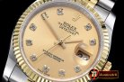 Rolex Datejust Man DJ 36mm Jub Flt YG/SS Gold Diams BP A3135 Mod
