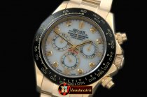 Replica Rolex Daytona 116528 YG/YG White Diam A-7750 Sec@6