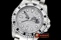 Rolex GMT II Diams/Blk SS/SS Diams BP A3186 Mod