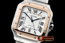 Cartier Santos De Cartier 2018 Mens XL RG/SS Wht BVF MY9015