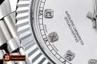 Rolex Datejust II DJ2 41mm Jub Flt SS/SS Silv Wht Diams BP A3235