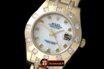 ROLMP022B - 12-Diam Bez RG MOP Wht/Diam Asian 2813