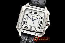 Cartier Santos De Cartier 2018 Ladies SS/LE (Blk)Wht Swiss Qtz
