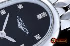 Longines Elegance Ladies SS/SS Black TWF Swiss Qtz