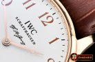 IWC FA Jones Ltd Ed RG/LE Wht/Rose Gold Num Asia 6498