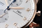 IWC0305 - Portuguese Chrono RG/LE Wht A-7750 New Improved