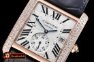 Replica Cartier Tank MC 1904 RG/LE Diams White JF Asia 23J