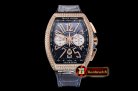 Franck Muller Vanguard Chronograph 44mm Diams RG/LE/RU Blue Asia 7750