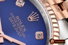 Rolex DateJust Jub Flt RG/SS Dark Blue Diam BP A3135 Mod