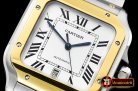 Cartier Santos De Cartier 2018 Mens XL YG/SS Wht BVF MY9015