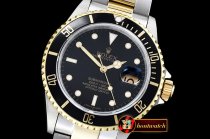 Rolex Submariner 16613 YG/SS Black BP Ult A3135 Mod