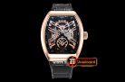 Franck Muller Vanguard Tourbillon Skeleton RG/LE/RU Blk Asia 23J