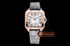 Cartier Santos De Cartier 2018 Ladies RG/LE Wht Swiss Qtz