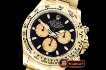 Rolex Daytona 116518 YG/YG Black/Stk ARF V2 A4130 Mod