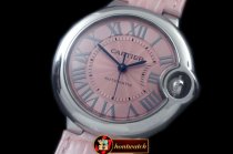 CAR0331A - Ballon De Cartier Ladies SS/LE Pink Roman Miyota