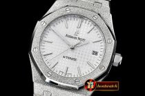 Audemars Piguet AP Royal Oak 37mm Frosted SS/SS White JHF MY9015