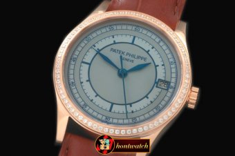 PP0176A - 5296 Calatrava RG/LE White Jap Miyota 9015