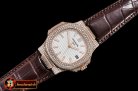 Patek Philippe Nautilus Mens 40mm Diams RG/LE White Sticks V2 MY9015