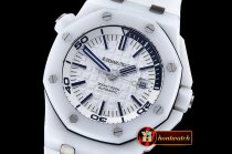 Audemars Piguet Royal Oak Diver 15707 Wht CER/RU White BP SP MY9015 Mod