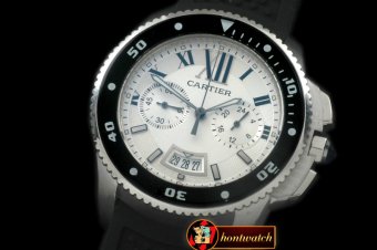 CAR0326A - Calibre de Cartier D-Chrono SS/RU White OS20