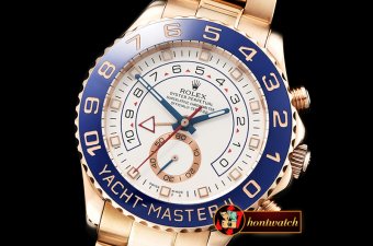 Rolex YachtMaster II Blue RG/RG White BP Asia 2813 Mod