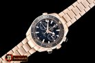 Replica Omega Planet Ocean Chrono RG/RG Black Asia7750 Mod 9301