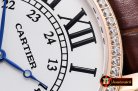 Replica Cartier Ronde Louis Cartier No Date RG/LE Diams White As