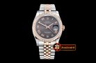 Rolex Datejust DJ 36mm Jub Flt RG/SS Dark Grey Rmn BP A3135 Mod