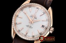 OMG0464H - Aqua Terra 38mm RG/LE White Diam A2836 Mod8500 JHF