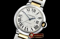 Cartier Balon Bleu Unisex 36mm YG/SS Wht BVF Jap NH05