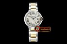 Cartier Balon Bleu Ladies 33mm YG/SS Wht BVF Jap NH05